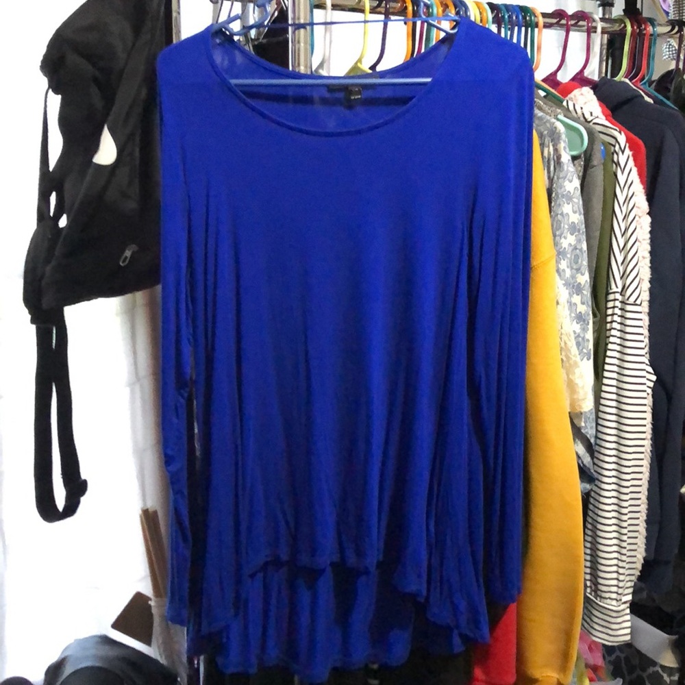 CABLE & GAUGE LONG SLEEVE BLUE SHIRT SIZE L